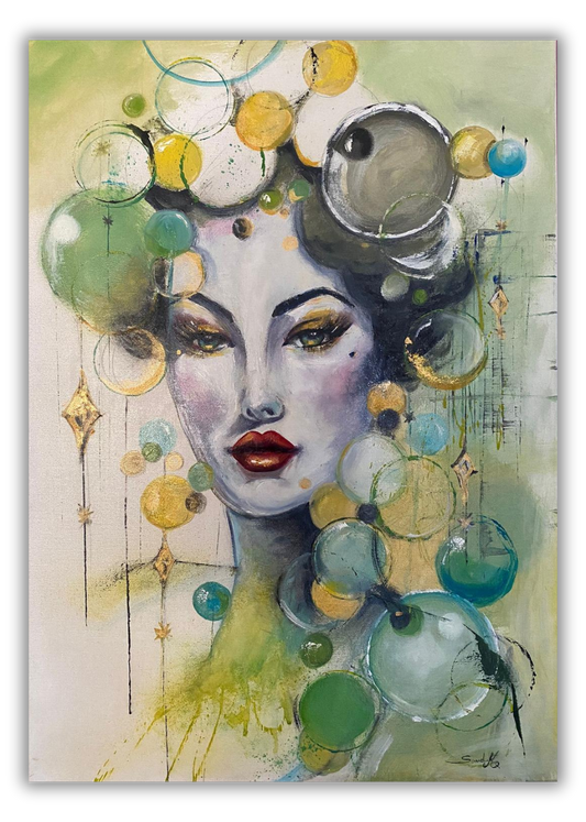 Mademoiselle bulles , 50/70 cm